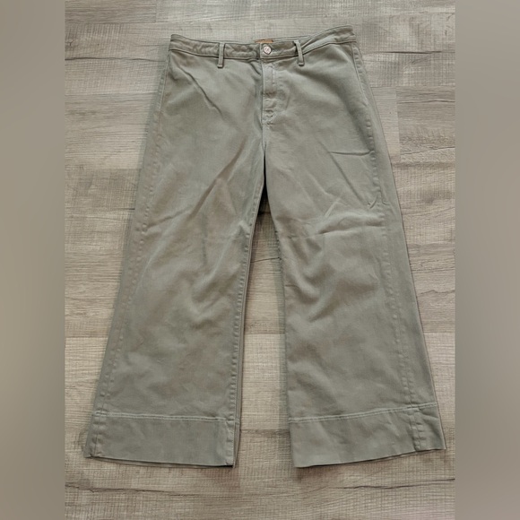 Driftwood Charlee Wide Leg Cropped Sage Green Size 31 - Picture 2 of 8